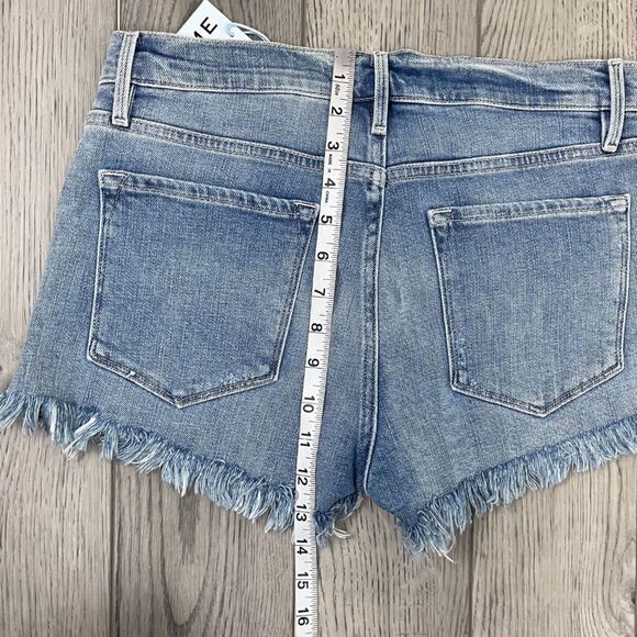 Frame Le Cutoff Women Size 27 Cotton Denim NEW Jean Short Fray Hem Festival - Picture 6 of 10
